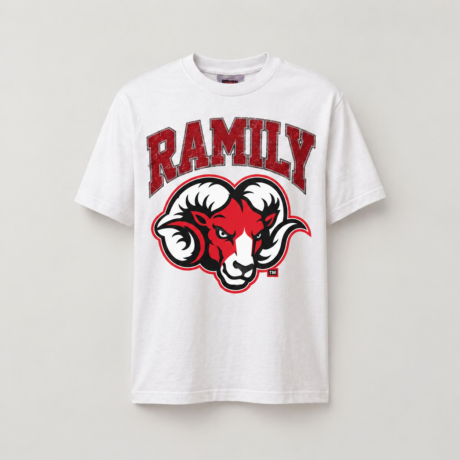 Ramily Distressed Heritage Embroidered Graphic Tee