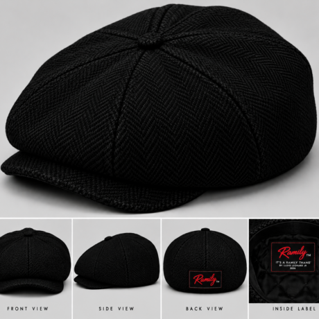 Ramily Embroidered Paperboy Cap