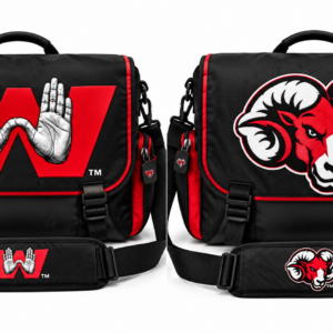 Ramily Embroidered Ram Logo Messenger Bag