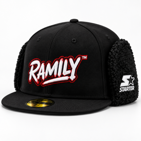 Black RAMILY Winter Earflap Cap