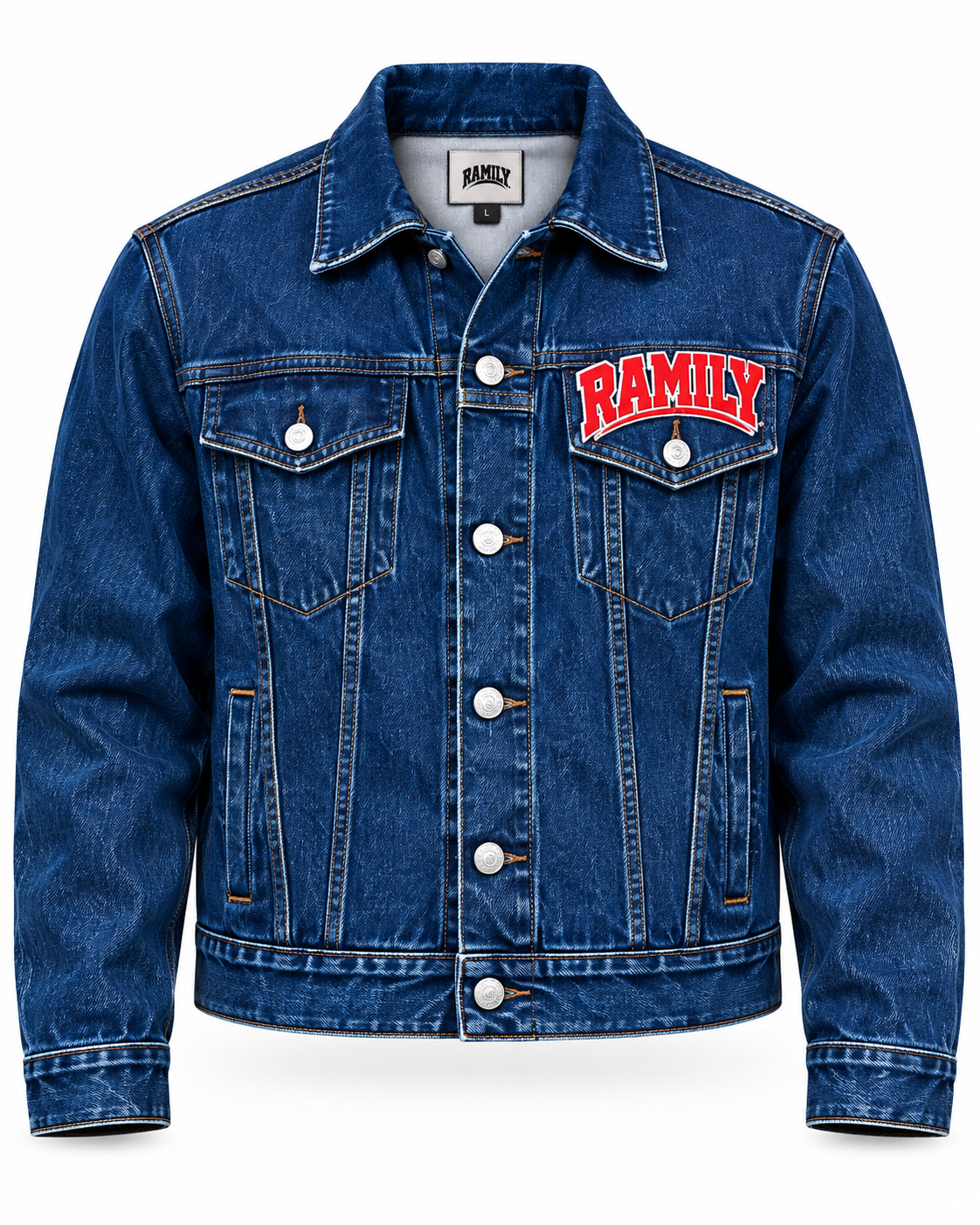 Ramily Men's Embroidered Denim Jacket 1892