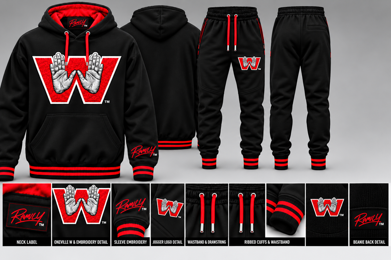 Ramily Chenille Embroidered Sweatsuit